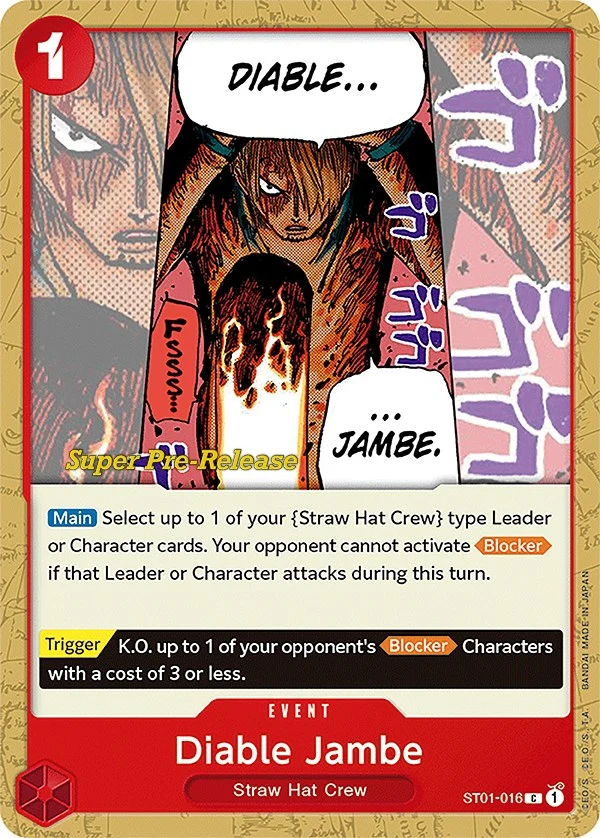 Diable Jambe (ST01-016) (Super Pre-Release Starter Deck 1: Straw Hat Crew)