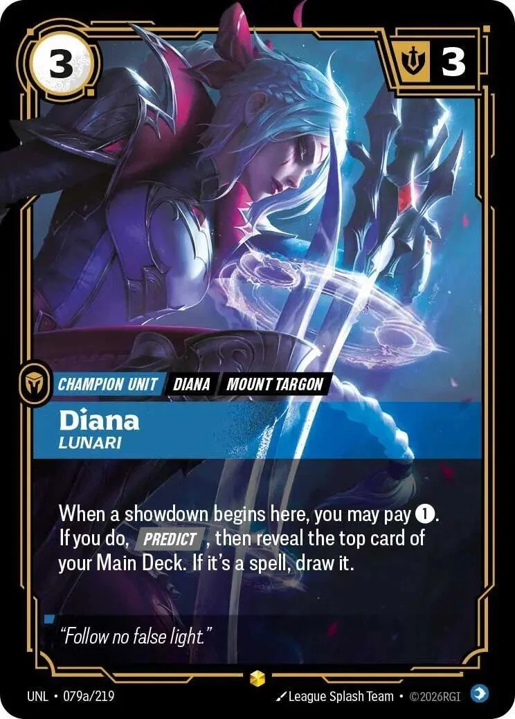 Diana - Lunari (Alternate Art) (079a/219) (Unleashed)