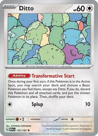 Ditto - 132/165 (Non-Holo) (132/165) (SV: Scarlet & Violet 151)