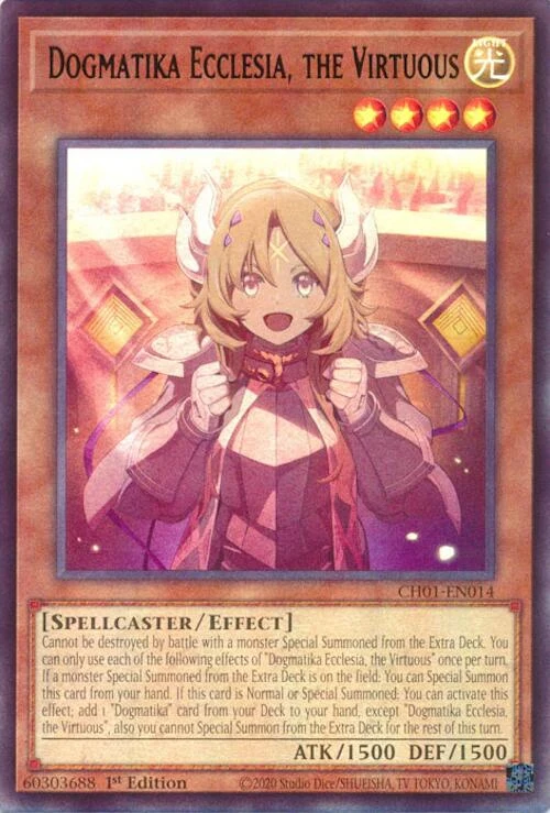 Dogmatika Ecclesia, the Virtuous (CH01-EN014) (THE CHRONICLES DECK: The Fallen & The Virtuous (All-Foil Edition))