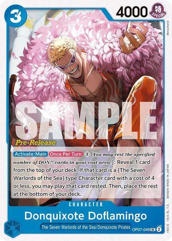 Donquixote Doflamingo (OP07-048) (500 Years in the Future Pre-Release Cards)