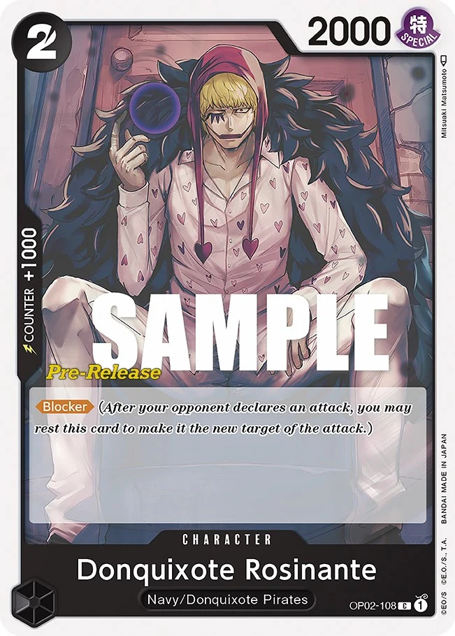 Donquixote Rosinante (OP02-108) (Paramount War Pre-Release Cards)