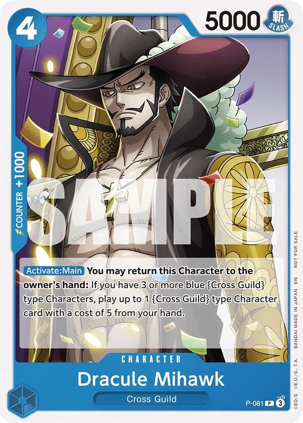 Dracule Mihawk (OP11 Release Event) (P-081) (One Piece Promotion Cards)