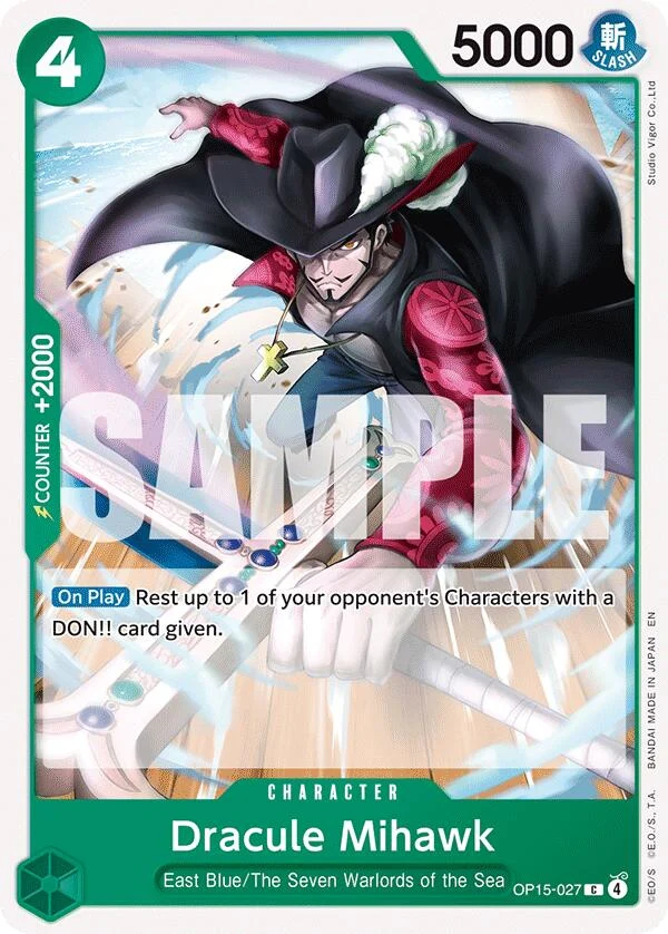 Dracule Mihawk (OP15-027) (Adventure on Kami's Island)