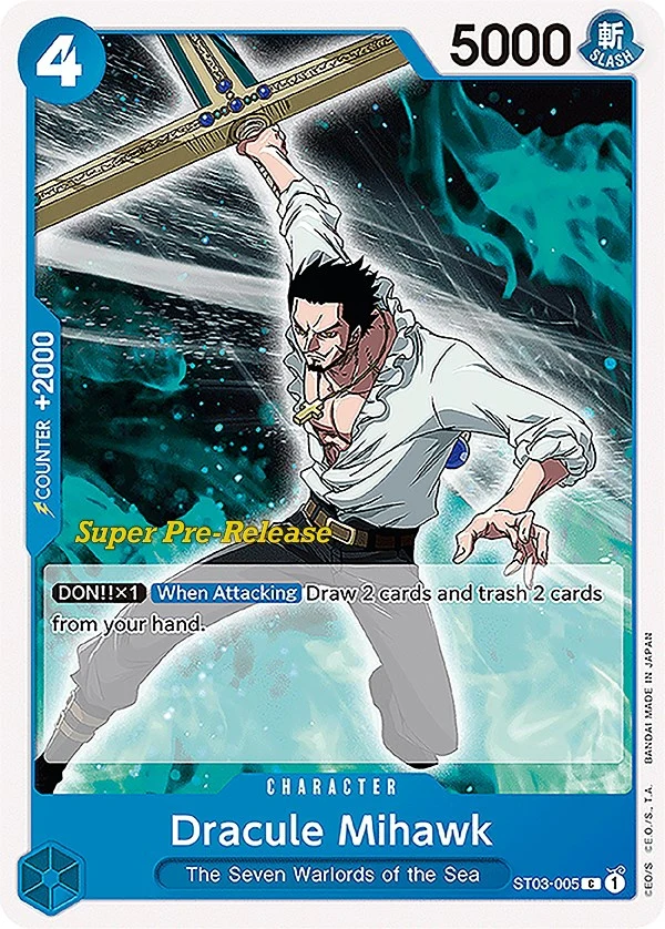 Dracule Mihawk (ST03-005) (Super Pre-Release Starter Deck 3: The Seven Warlords of the Sea)