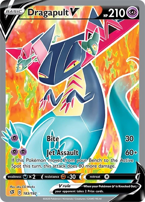 Dragapult V (Full Art) (183/192) (SWSH02: Rebel Clash)