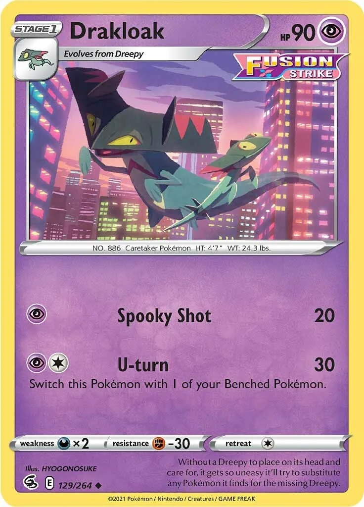Drakloak (129/264) (SWSH08: Fusion Strike)