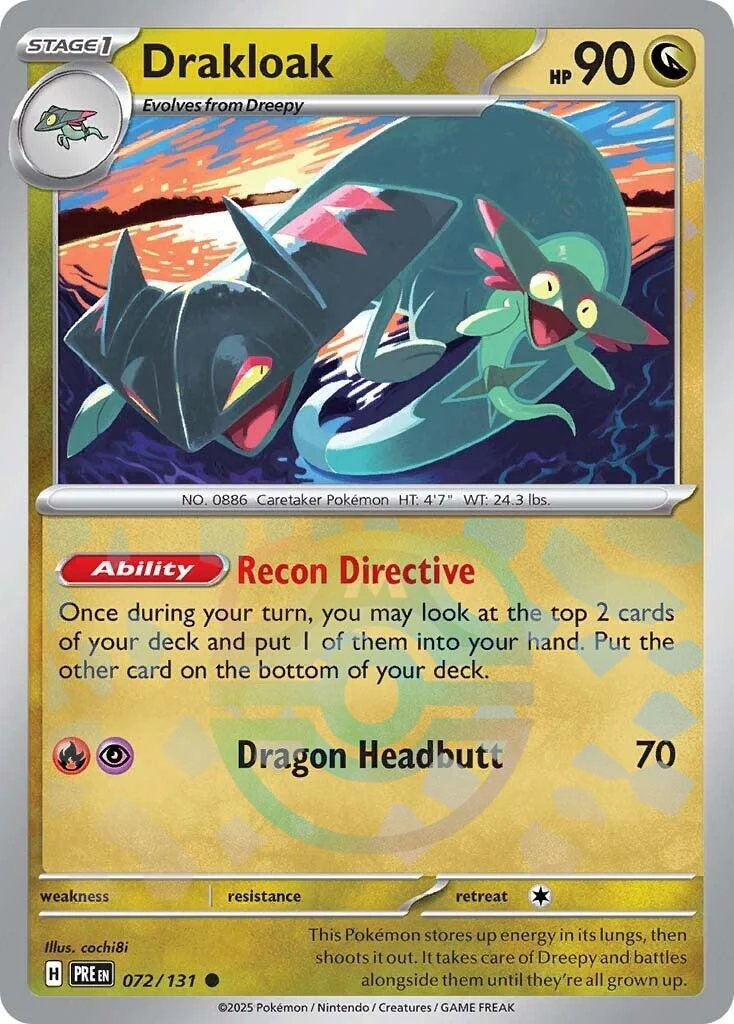 Drakloak (Master Ball Pattern) (072/131) (SV: Prismatic Evolutions)
