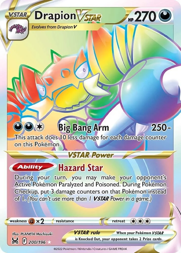 Drapion VSTAR (Secret) (200/196) (SWSH11: Lost Origin)