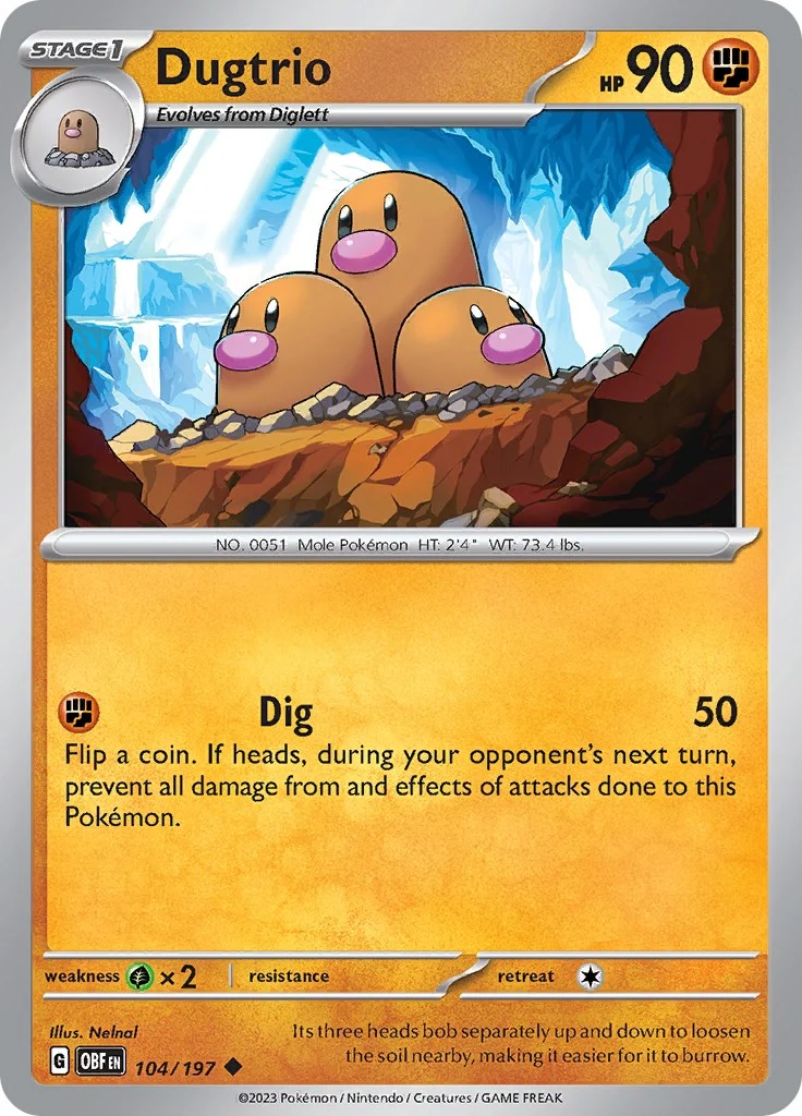 Dugtrio (104/197) (SV03: Obsidian Flames)