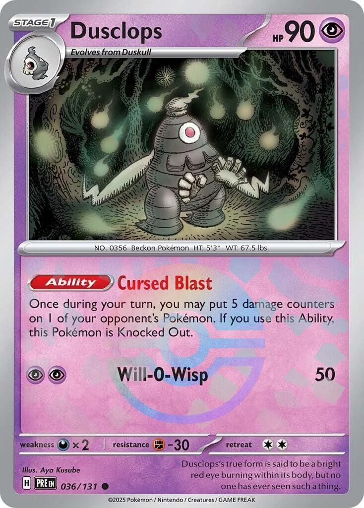 Dusclops (Poke Ball Pattern) (036/131) (SV: Prismatic Evolutions)