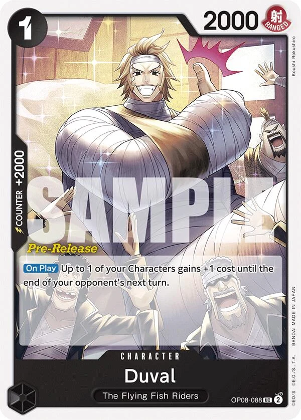 Duval (OP08-088) (Two Legends Pre-Release Cards)