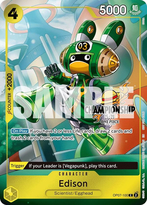 Edison (CS 25-26 Celebration Pack) (OP07-100) (One Piece Promotion Cards)