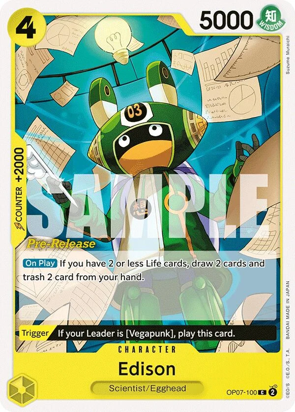 Edison (OP07-100) (500 Years in the Future Pre-Release Cards)
