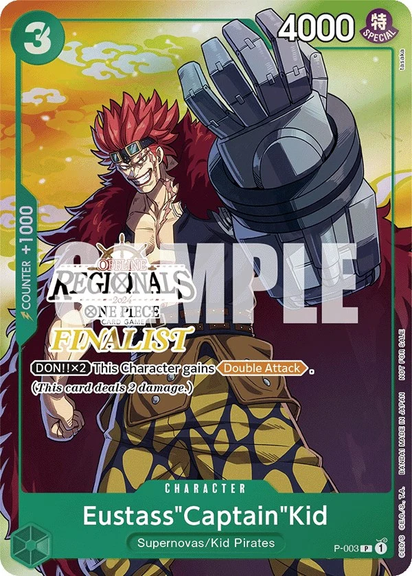 Eustass"Captain"Kid (Offline Regional 2024 Vol. 2) [Finalist] (P-003) (One Piece Promotion Cards)
