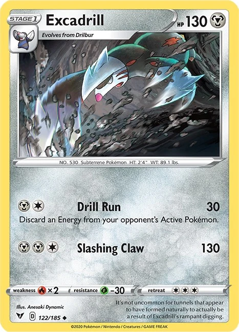 Excadrill (122/185) (SWSH04: Vivid Voltage)