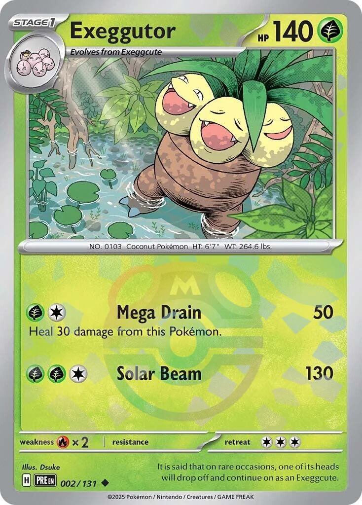 Exeggutor (Master Ball Pattern) (002/131) (SV: Prismatic Evolutions)