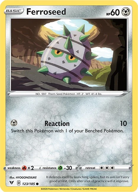 Ferroseed (123/185) (SWSH04: Vivid Voltage)