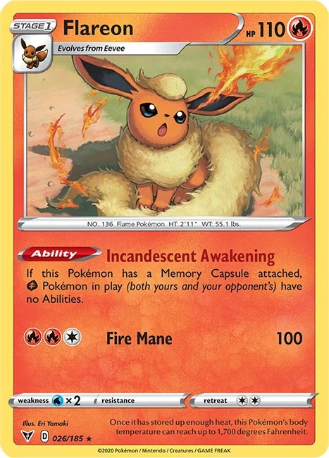 Flareon (026/185) (SWSH04: Vivid Voltage)