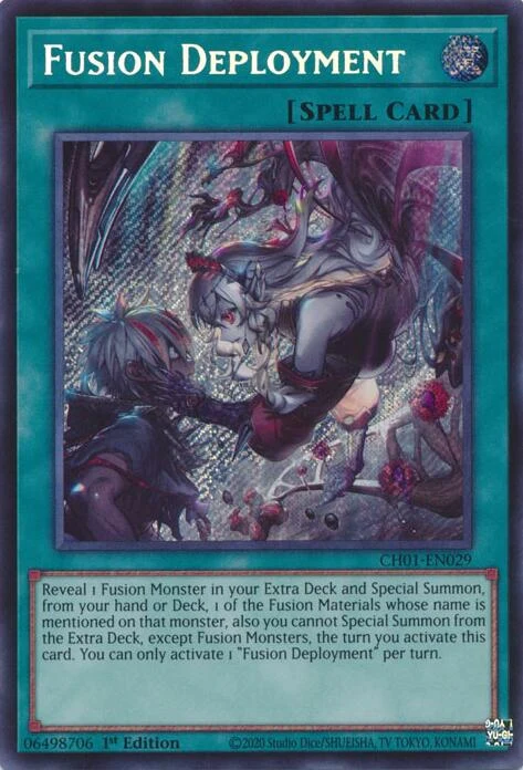 Fusion Deployment (Secret Rare) (CH01-EN029) (THE CHRONICLES DECK: The Fallen & The Virtuous (All-Foil Edition))