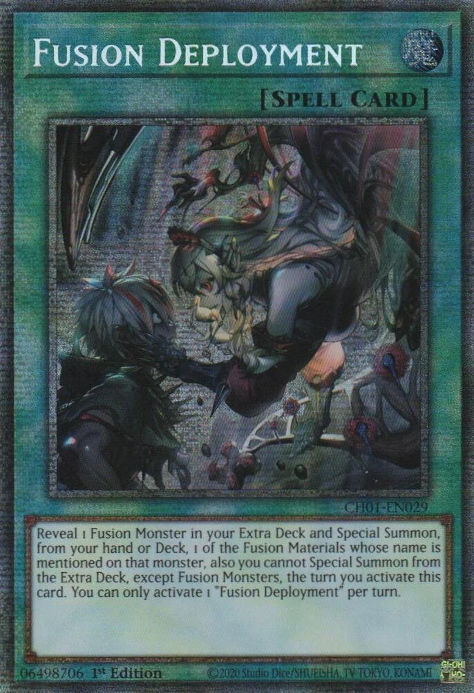 Fusion Deployment (Starlight Rare) (CH01-EN029) (THE CHRONICLES DECK: The Fallen & The Virtuous (All-Foil Edition))