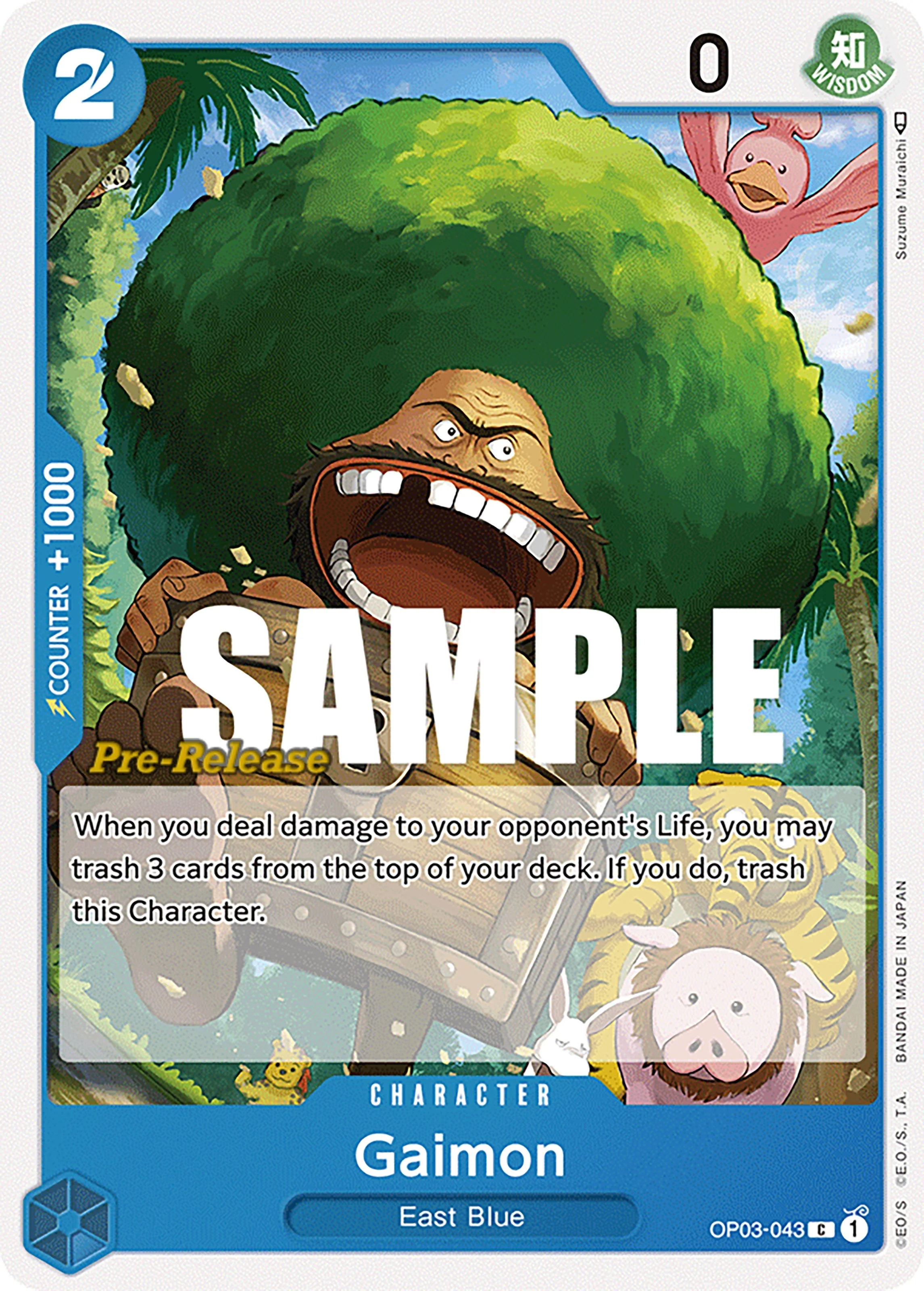 Gaimon (OP03-043) (Pillars of Strength Pre-Release Cards)