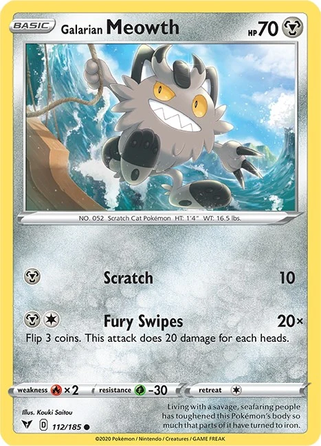 Galarian Meowth (112/185) (SWSH04: Vivid Voltage)