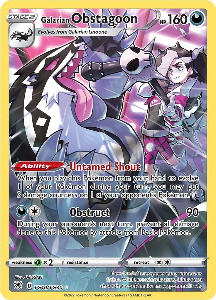 Galarian Obstagoon (TG10/TG30) (SWSH10: Astral Radiance Trainer Gallery)