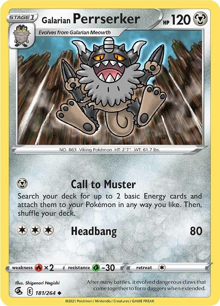 Galarian Perrserker (181/264) (SWSH08: Fusion Strike)