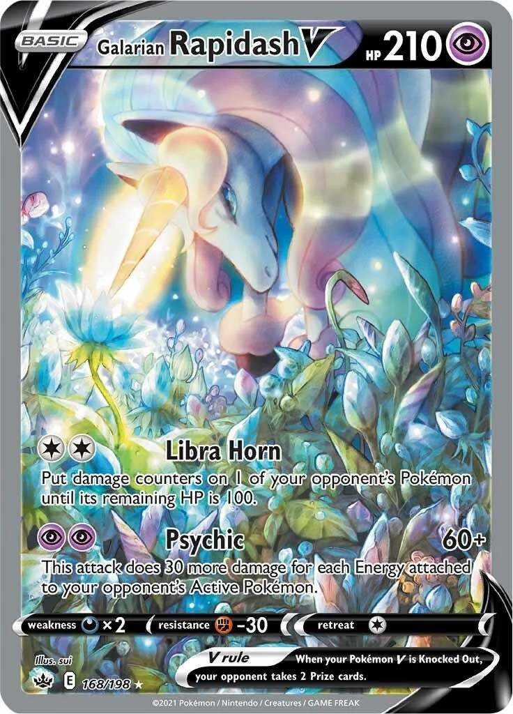 Galarian Rapidash V (Alternate Full Art) (168/198) (SWSH06: Chilling Reign)