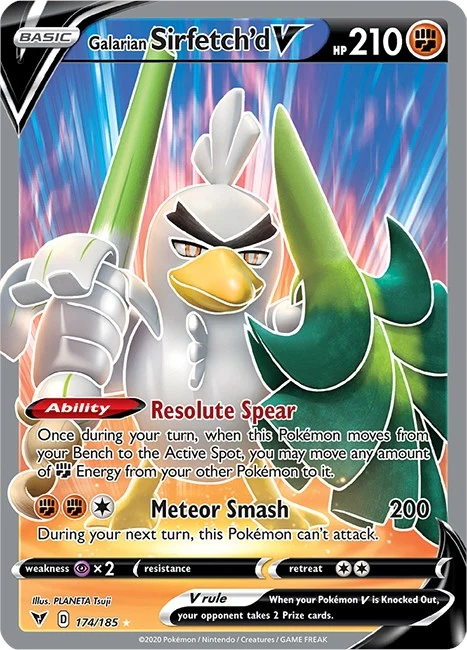 Galarian Sirfetch'd V (Full Art) (174/185) (SWSH04: Vivid Voltage)