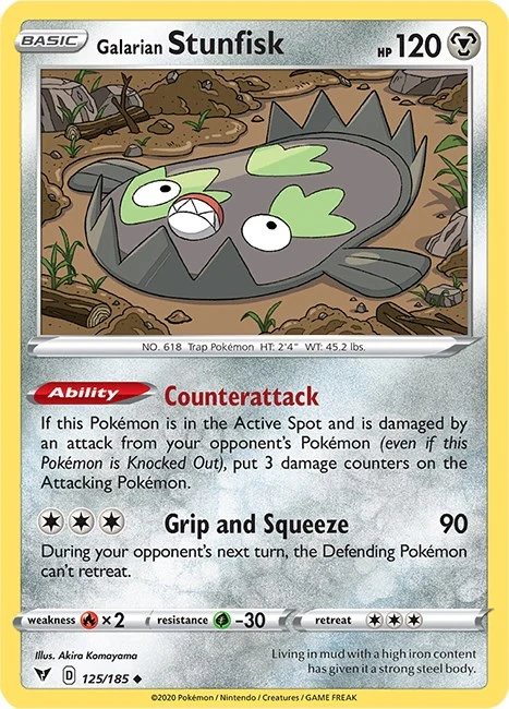 Galarian Stunfisk (125/185) (SWSH04: Vivid Voltage)