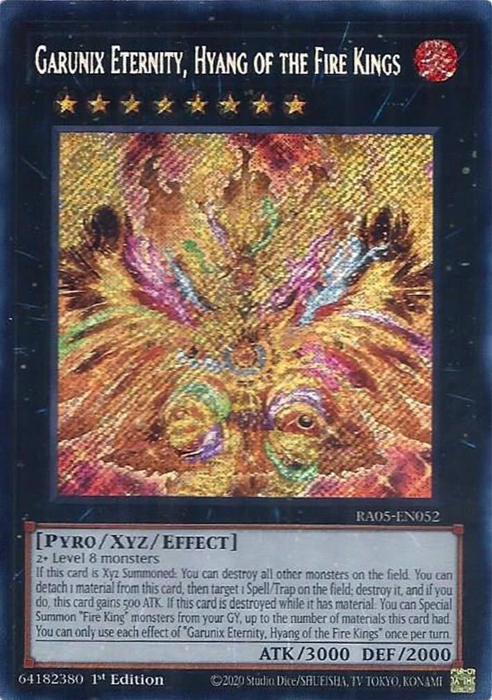 Garunix Eternity, Hyang of the Fire Kings (Secret Rare) (RA05-EN052) (Rarity Collection 5)