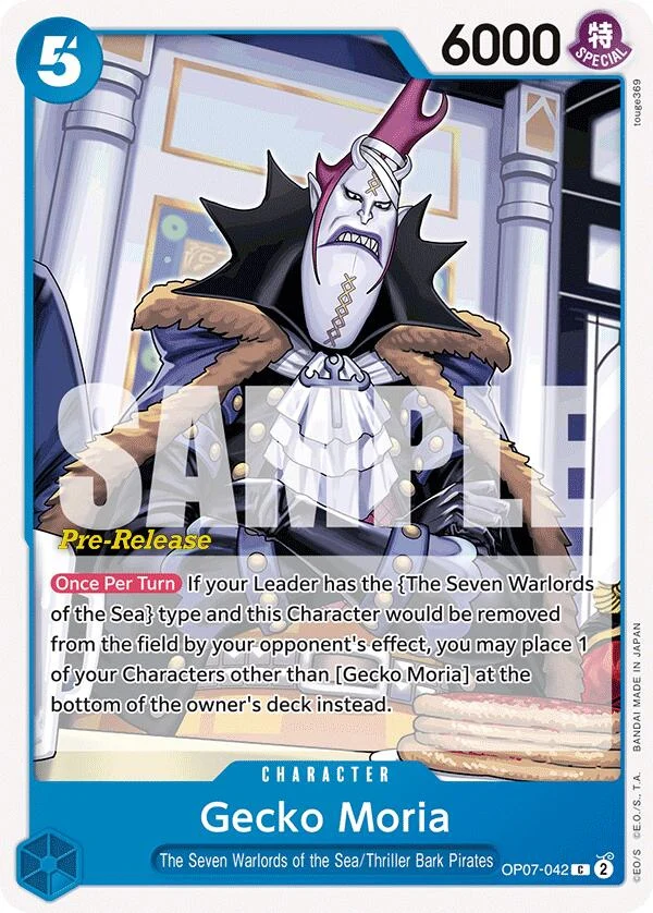 Gecko Moria (042) (OP07-042) (500 Years in the Future Pre-Release Cards)