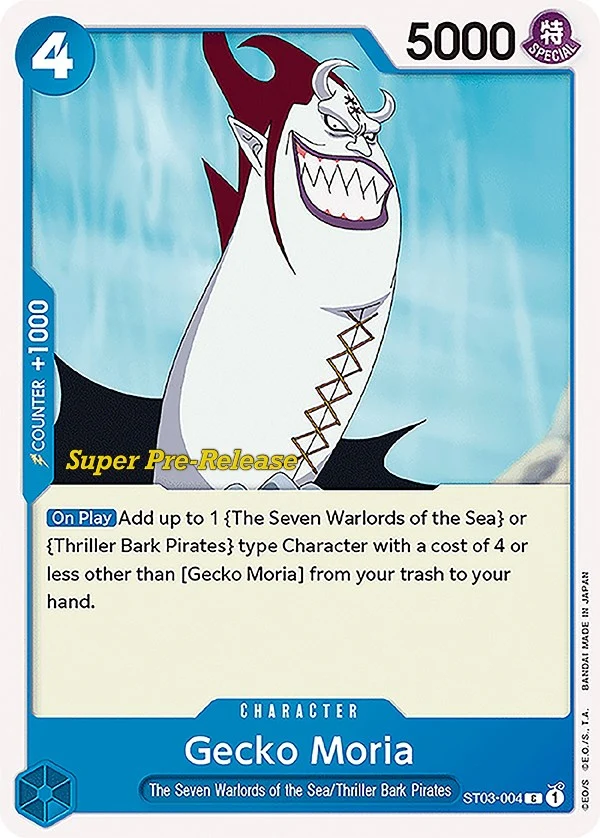 Gecko Moria (ST03-004) (Super Pre-Release Starter Deck 3: The Seven Warlords of the Sea)