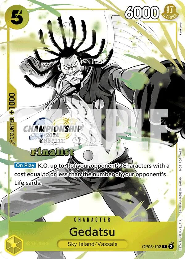 Gedatsu (Championship 2024 Finalist Card Set Vol. 2) (OP05-102) (One Piece Promotion Cards)