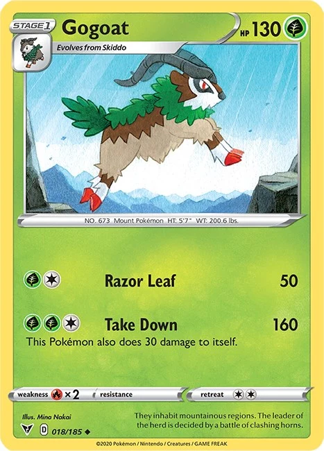Gogoat (018/185) (SWSH04: Vivid Voltage)