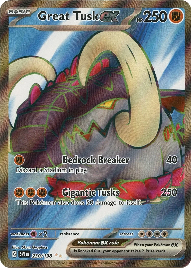 Great Tusk ex (230/198) (SV01: Scarlet & Violet Base Set)
