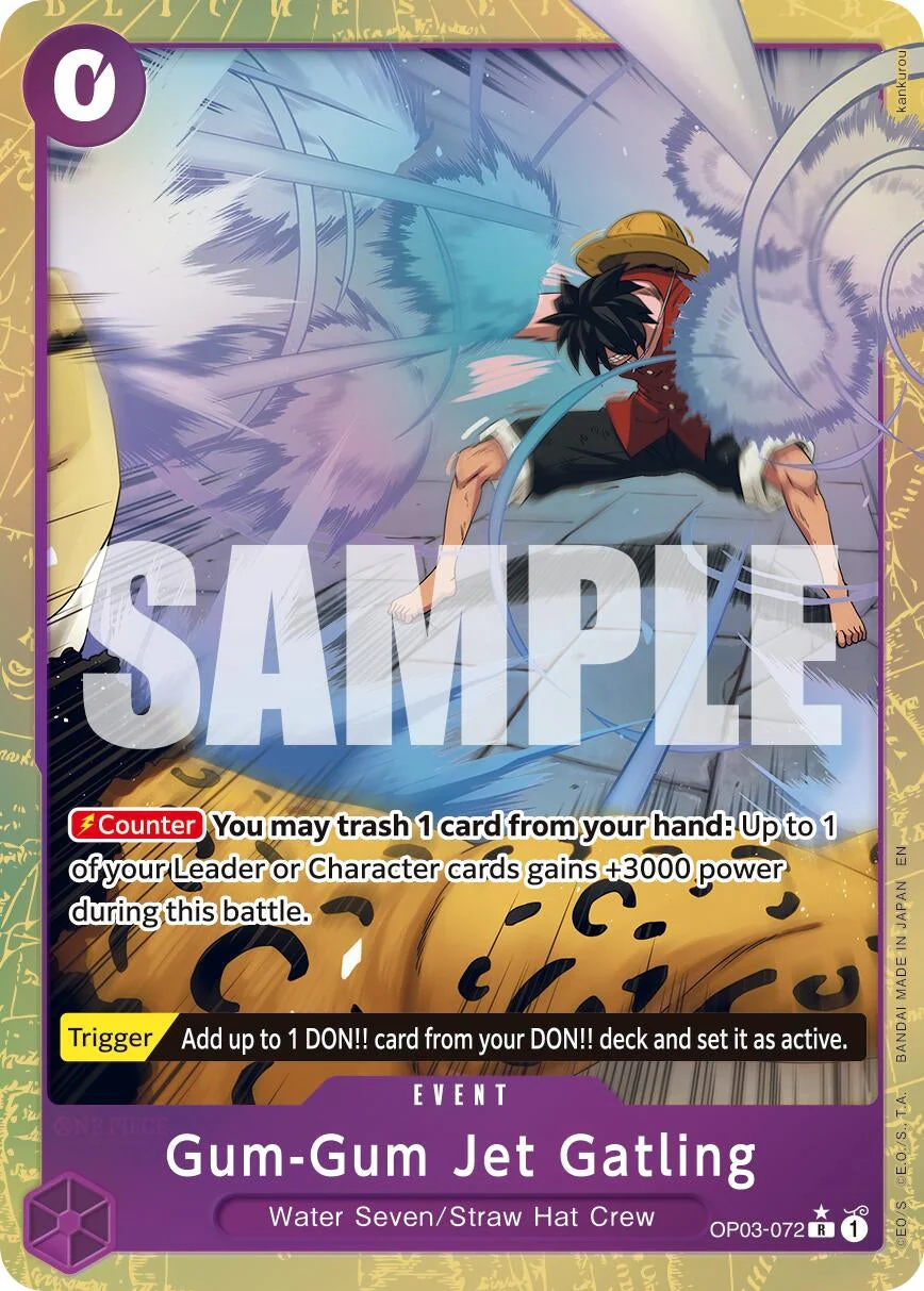 Gum-Gum Jet Gatling (Alternate Art) (OP03-072) (Premium Booster -The Best- Vol. 2)