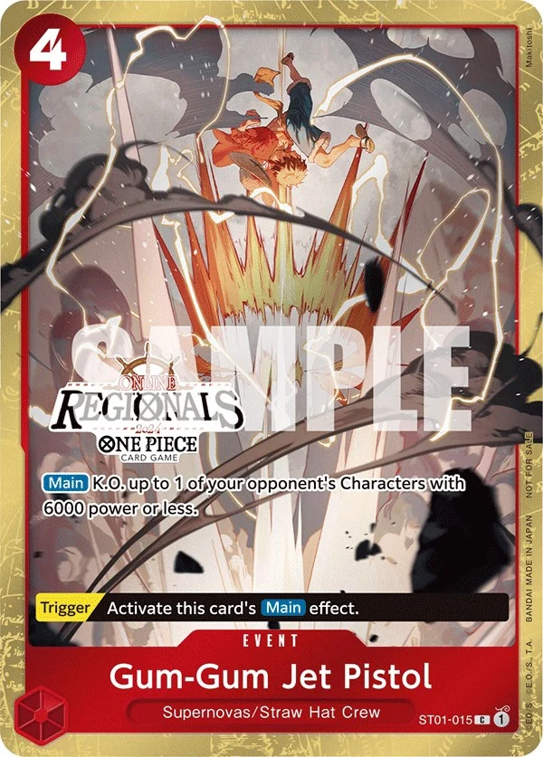 Gum-Gum Jet Pistol (Online Regional 2024) [Participant] (ST01-015) (One Piece Promotion Cards)