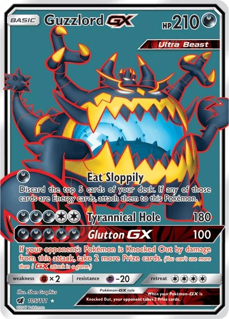 Guzzlord GX (Full Art) (105/111) (SM - Crimson Invasion)