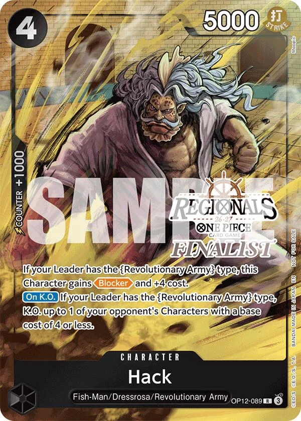 Hack (Regionals Finalist Card Set 26-27) (OP12-089) (One Piece Promotion Cards)