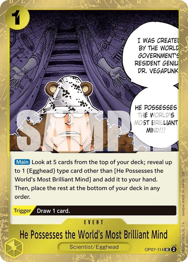 He Possesses the World's Most Brilliant Mind (Pirate Foil) (OP07-114) (Premium Booster -The Best- Vol. 2)