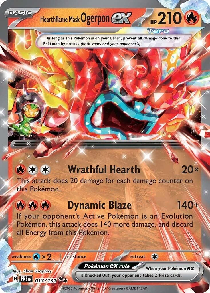 Hearthflame Mask Ogerpon ex (017/131) (SV: Prismatic Evolutions)