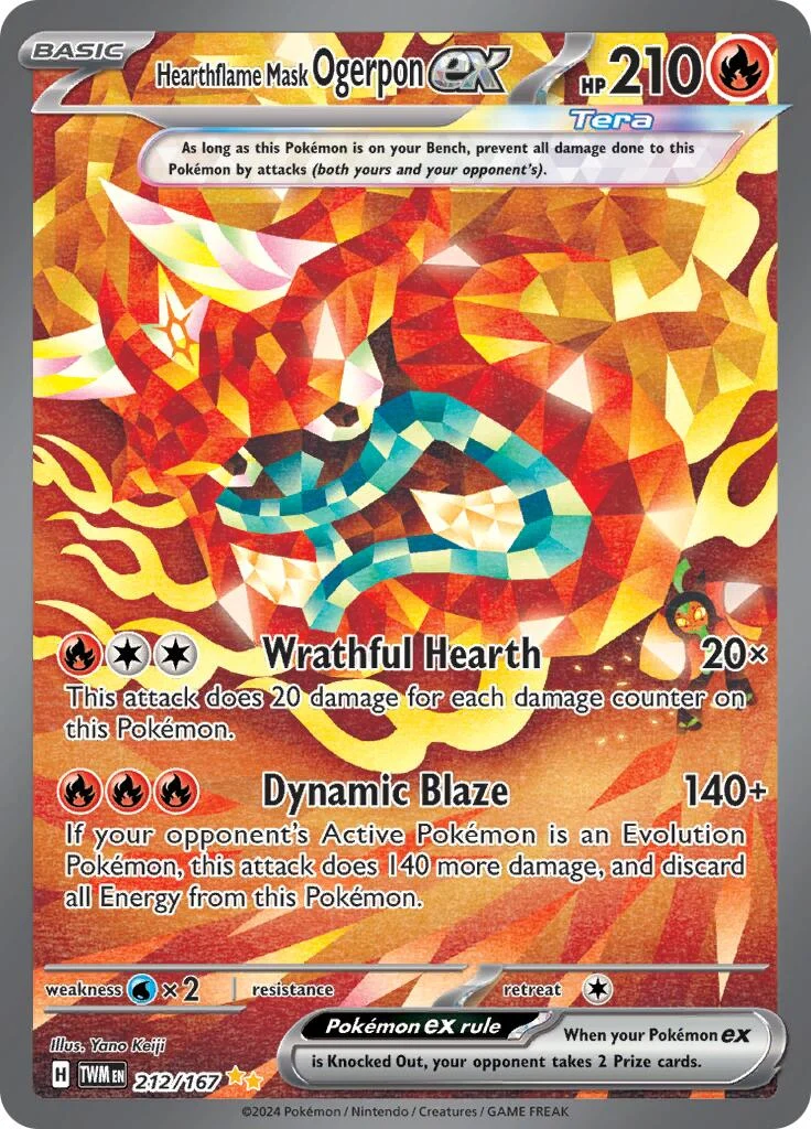 Hearthflame Mask Ogerpon ex (212/167) (SV06: Twilight Masquerade)