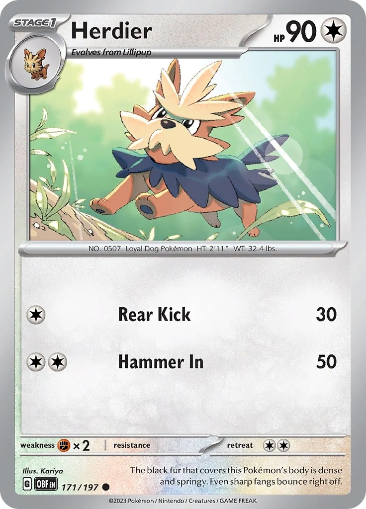 Herdier (171/197) (SV03: Obsidian Flames)