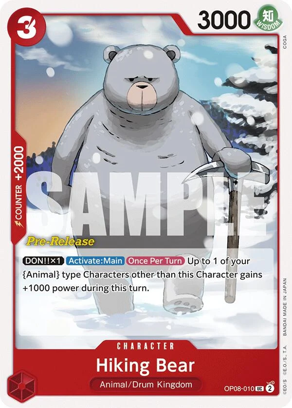 Hiking Bear (OP08-010) (Two Legends Pre-Release Cards)