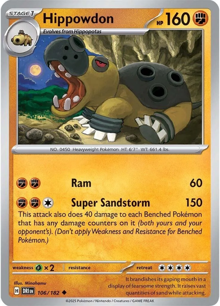 Hippowdon (106/182) (SV10: Destined Rivals)