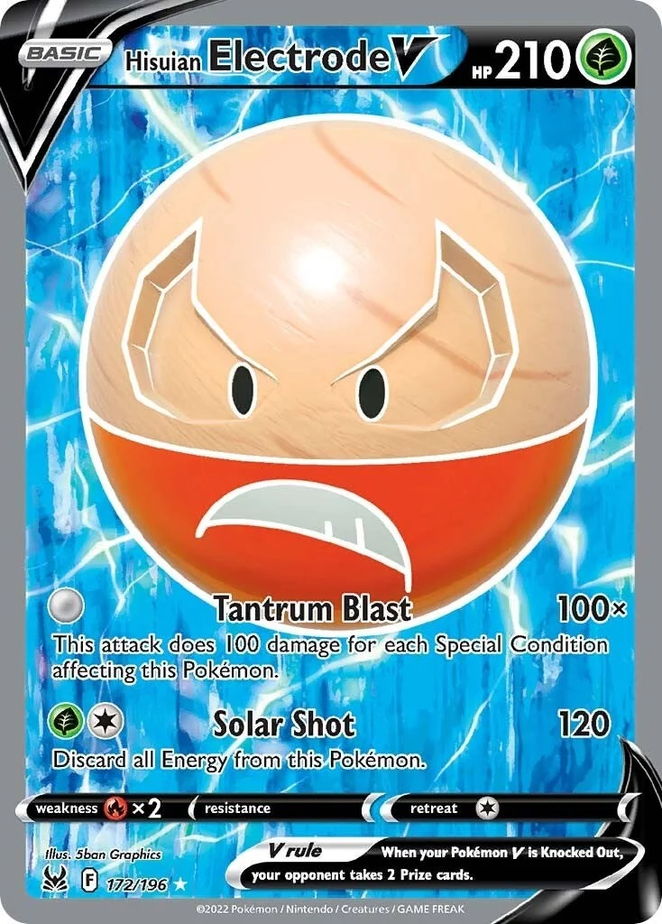 Hisuian Electrode V (Full Art) (172/196) (SWSH11: Lost Origin)