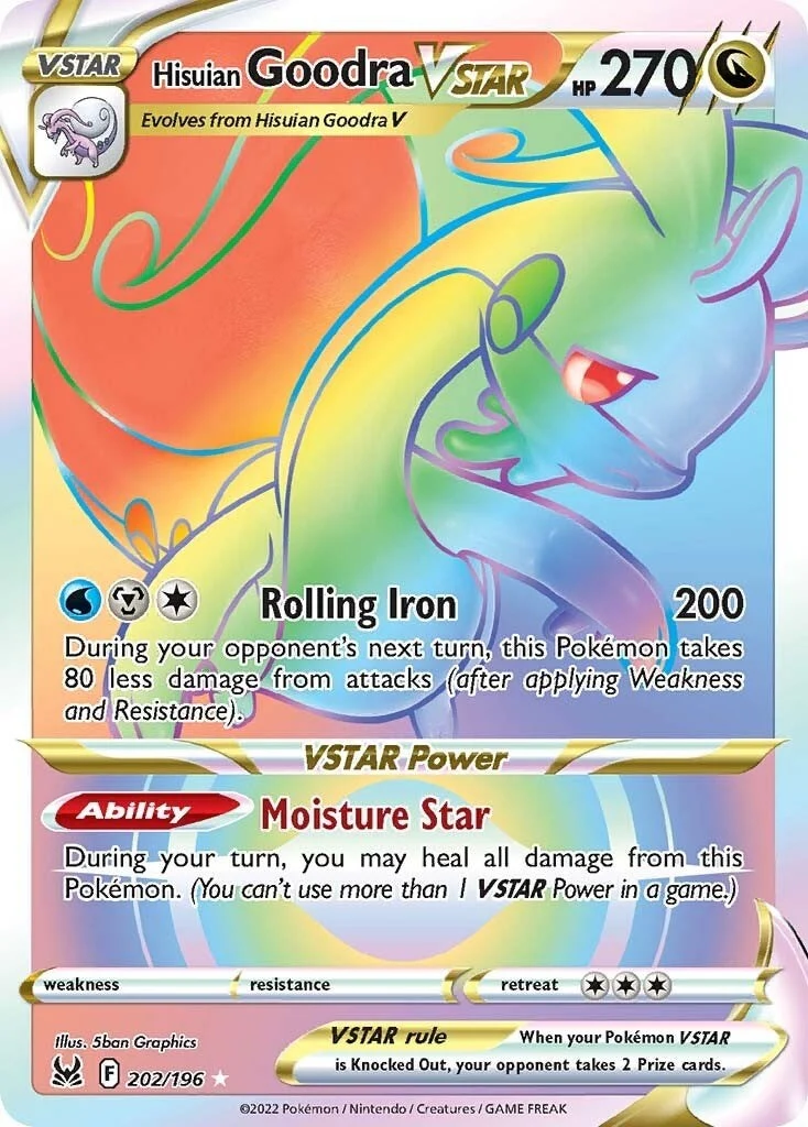 Hisuian Goodra VSTAR (Secret) (202/196) (SWSH11: Lost Origin)